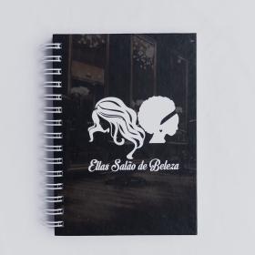 Agenda personalizada - Couchê 300g 14,5x20,5cm - 4x0 (somente frente) - Laminação Fosca Frente - Capa Dura - Miolo padrão