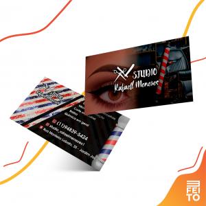 Cartão de Visita - Couchê 300g 5x9cm - 4x4 (Frente e verso coloridos) - Laminação fosca sem verniz - Corte reto - 1.000 unidades