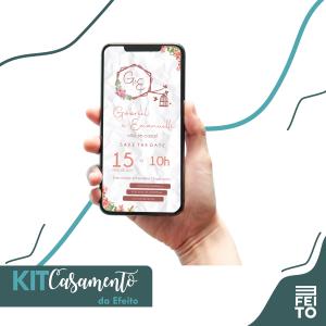 Convite Virtual Interativo - Kit Casamento da Efeito - PDF Digital    