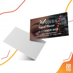Cartão de Visita Pequenas Quantidades - Papel Sulfite 75g  - 4x0 (somente frente colorida) - Sem verniz - Corte Reto 