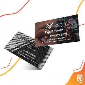 Cartão de Visita - Promoção 3.000 - Couchê 250g 5x9cm - 4x1 (Colorido frente e preto e branco verso) - Verniz total frente - Corte reto - 3.000 unidades